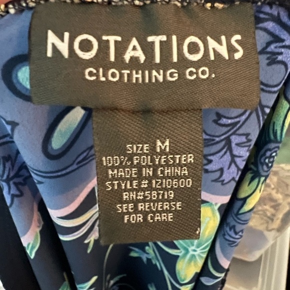 Vintage Notations Clothing Floral Overlay Midi Skirt Medium - Picture 7 of 7